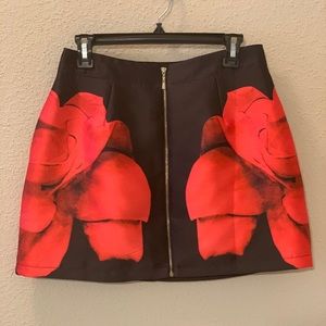 Black with red print skirt NWT it has POCKETS